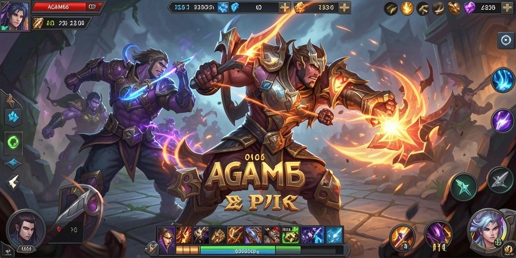Screenshot AGAM66 menampilkan gameplay seru dalam pertarungan MOBA.