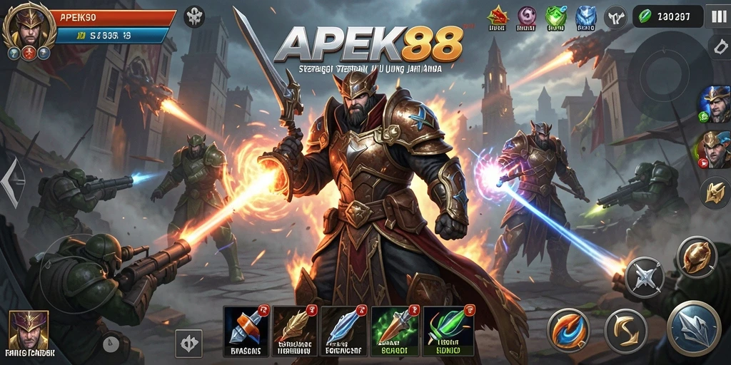 Tampilan permainan APEK88 yang penuh aksi dan taktik.