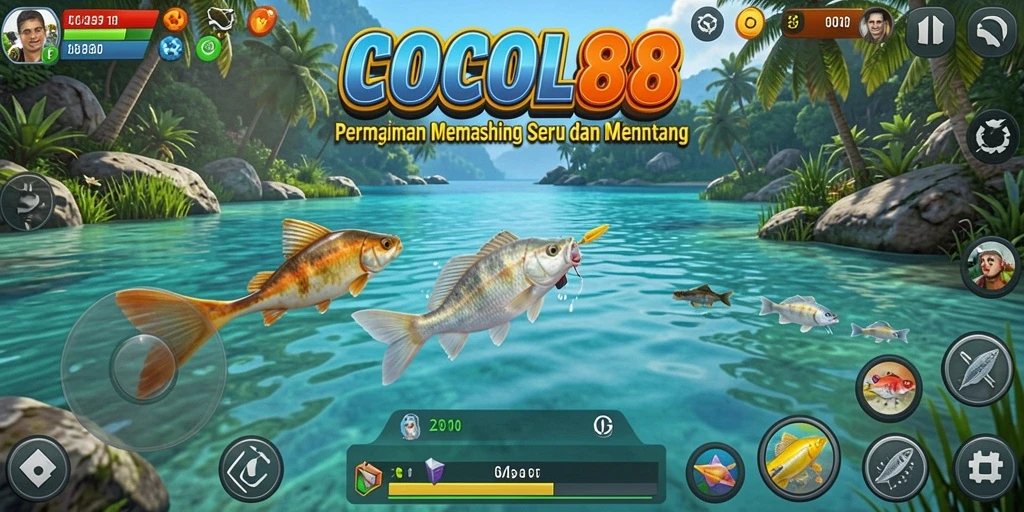 Screenshot tampilan gameplay Fishing COCOL88 yang menakjubkan.