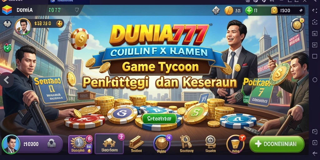 Tampilan gameplay menakjubkan DUNIA777 dengan banyak pilihan strategi.