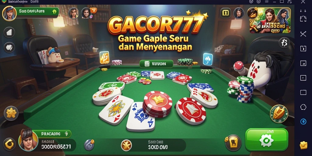 Screenshot gameplay GACOR777 menampilkan aksi seru permainan Gaple.