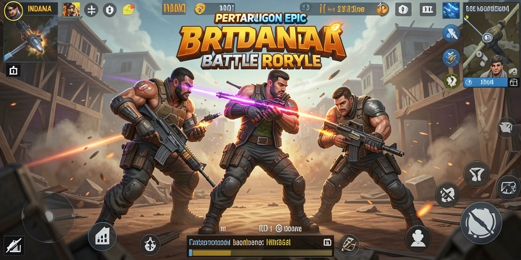 Gameplay menegangkan di dalam <strong>INDAAA</strong> dengan pertarungan tim yang seru.
