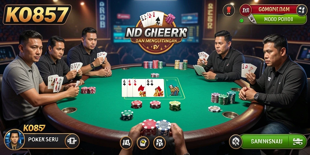 Gameplay seru di KO857 dengan suasana poker yang memikat.