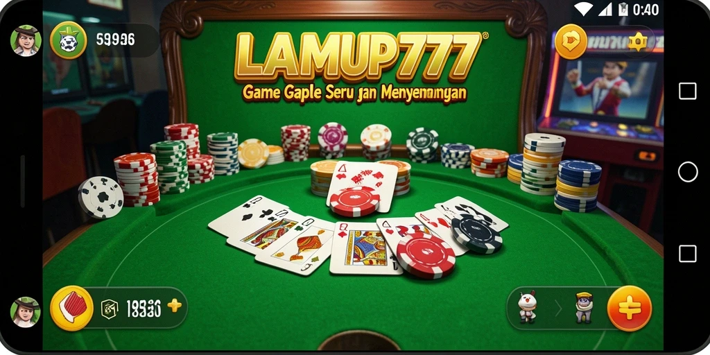 Tampilan gameplay Gaple dalam LAMPU777 yang seru dan interaktif.