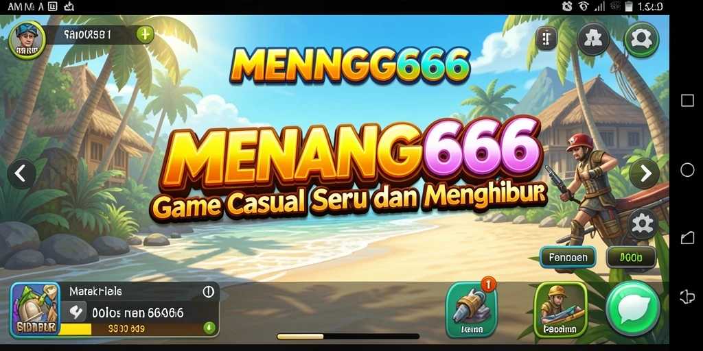 Tampilan menarik dan penuh warna dari gameplay Casual MENANG666.