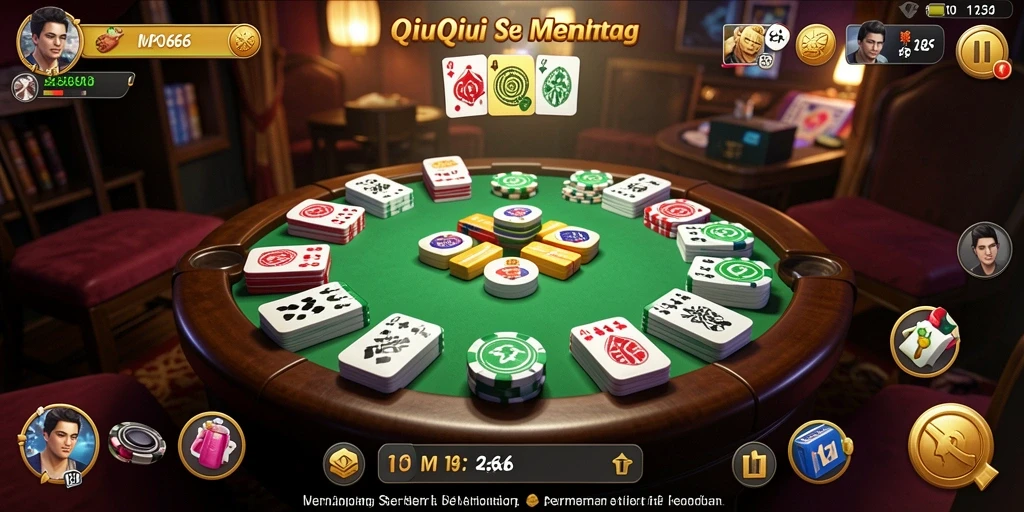 Screenshot MPO666 menampilkan momen seru permainan QiuQiu.