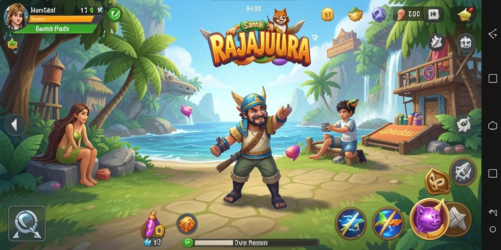 Tampilkan pengalaman seru dalam gameplay Casual RAJAJUARA.