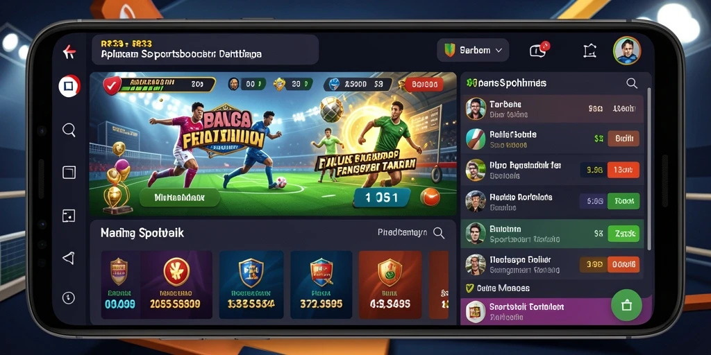 Tampilan gameplay RR33 yang menampilkan taruhan olahraga langsung.