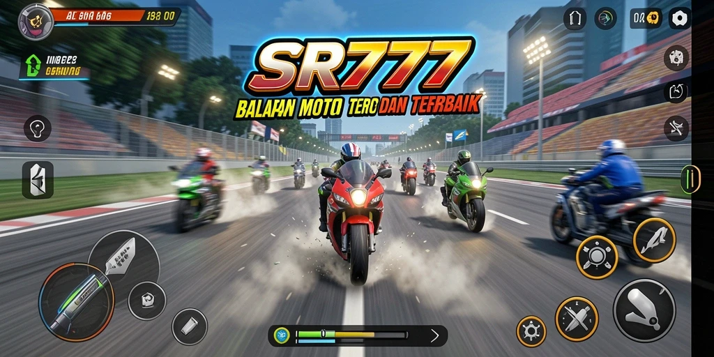 Tampilan aksi balapan motor yang mendebarkan di SR777.