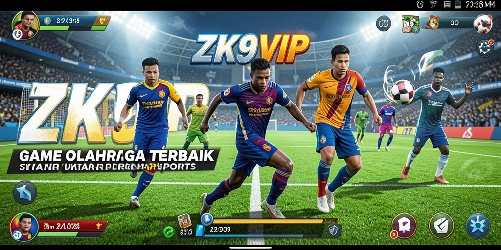 Tampilan gameplay seru dalam ZK9VIP yang menampilkan aksi olahraga.